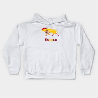 Spanish Flag Bull Spain - Bull Riding Kids Hoodie